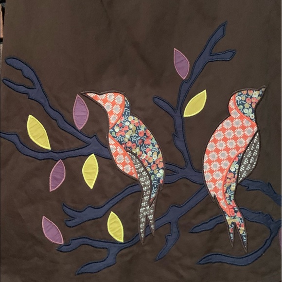 Boden brown skirt with bird & tree art - Picture 2 of 4